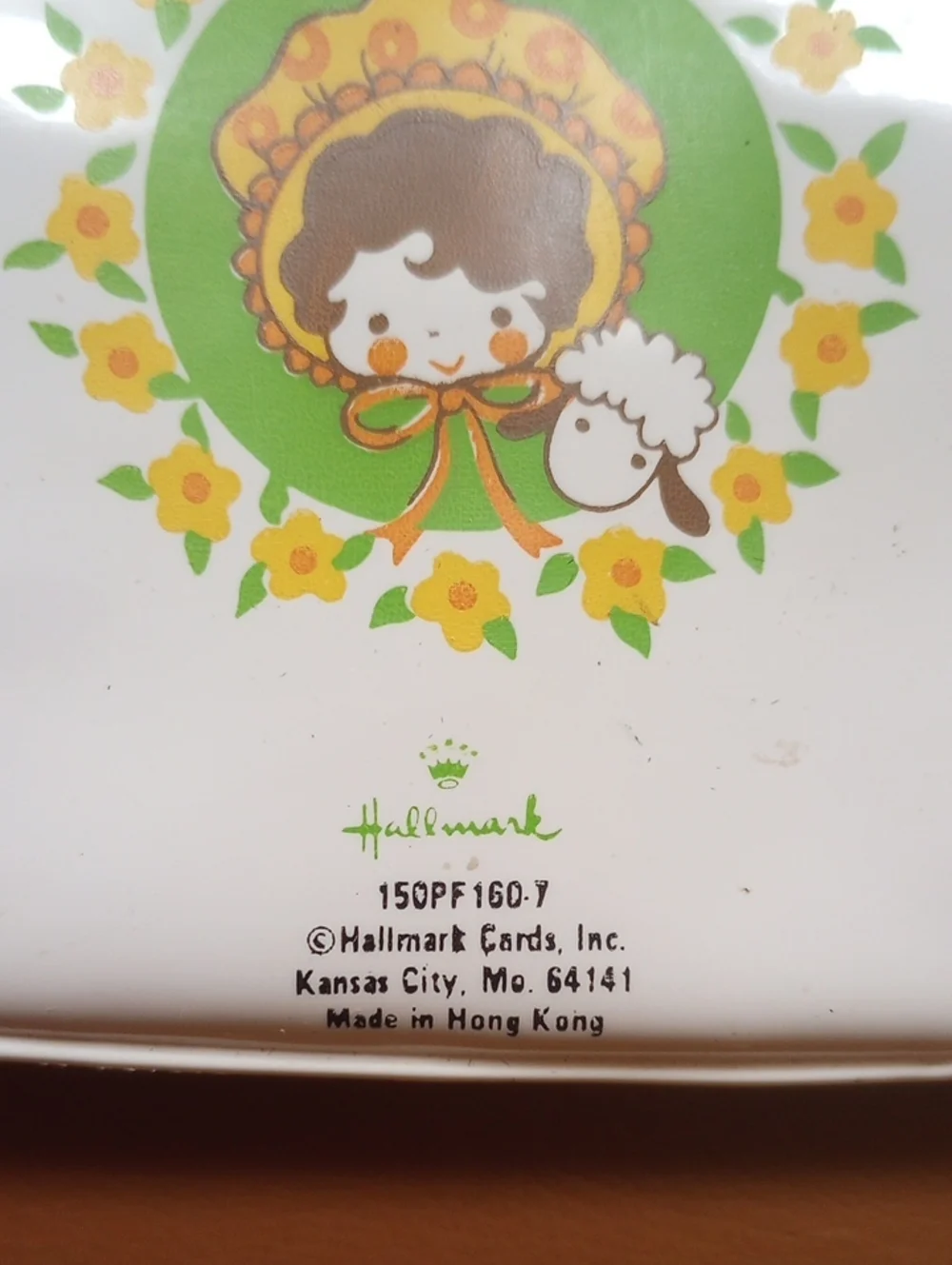 Hallmark Vtg Little Bo Peep Change Purse/Pocketbook. Green Yellow Orange White